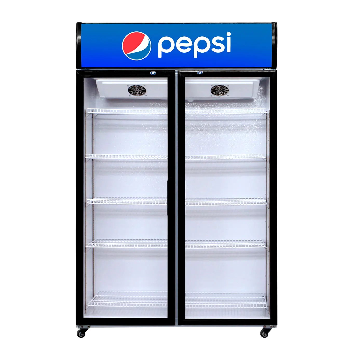 Холодильник с двойной стеклянной дверью, открытый холодильник для коммерческих напитков, холодильник для супермаркета, продуктов, бутылок для энергетических напитков, холодильник с дисплеем