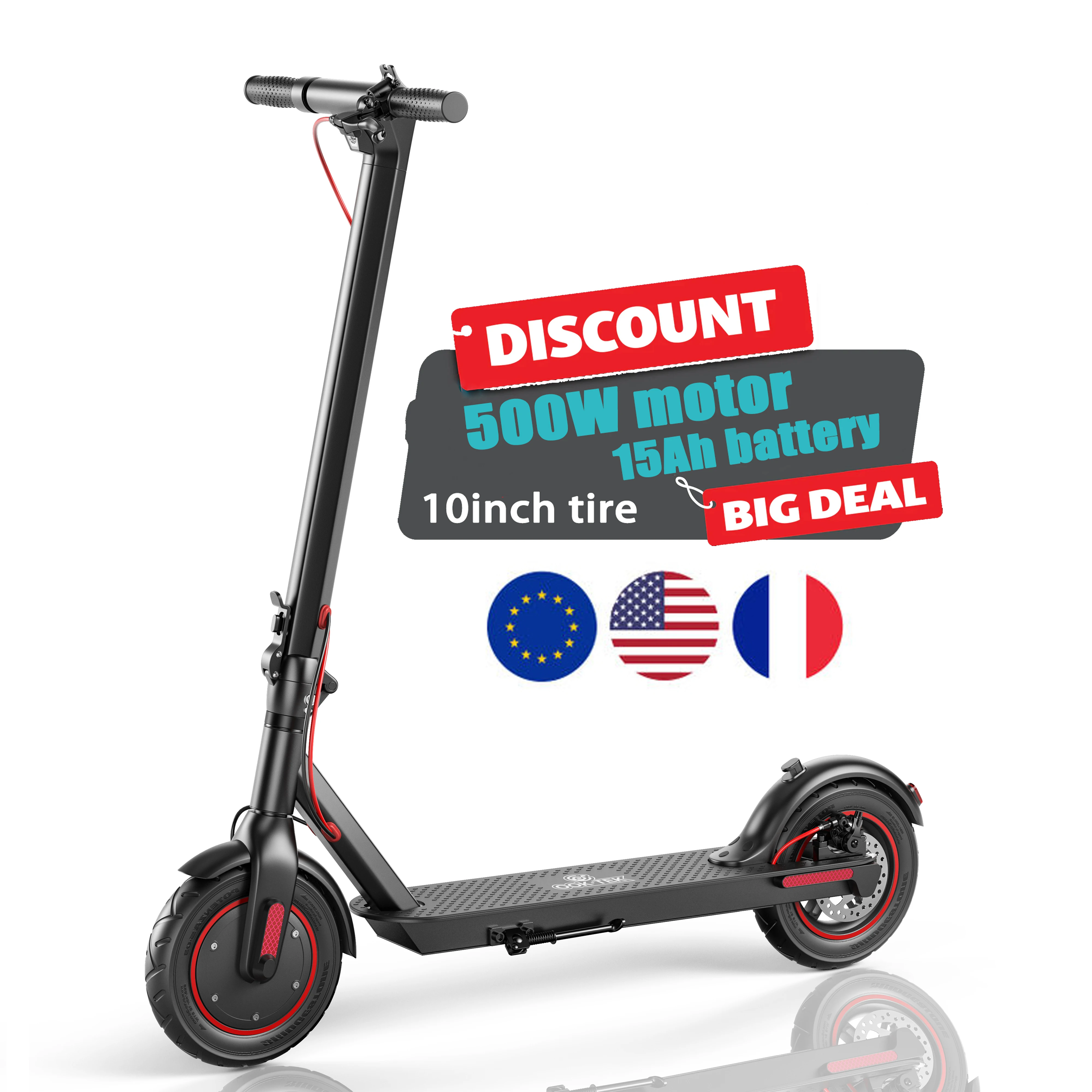 eu us warehouse electric scooter X9 V10 escooter with 500W motor foldable e scooter 10inch electric scooters