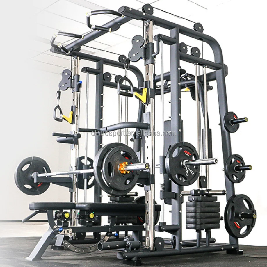 Commercial Gym Fitness Multi-function Strength Machine Equipment Smith Machine Squat Rack