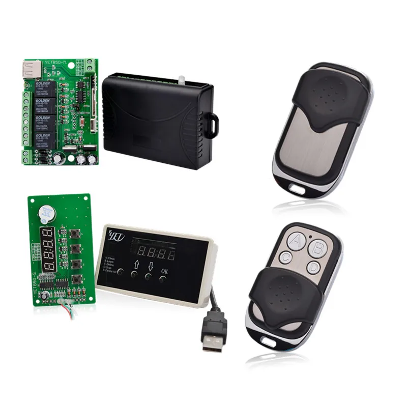 YET850 10-36 в переменный/постоянный ток 4 канала входные барьеры дистанционное управление приемники дверной комплект с экраном