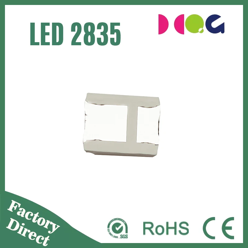 High Lumen 6000k 2835 White SMD LED Chip 150mA with Ingan 2W Power Warm White Emitting 6000k Color Project Installation Included
