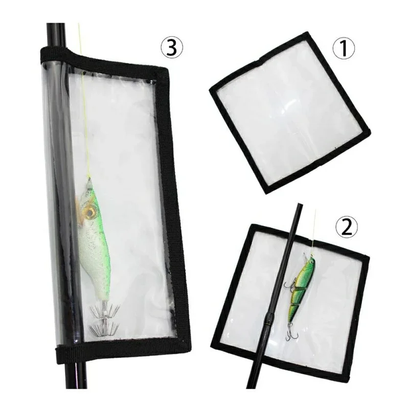 Fishing Lure Wraps Saltwater Resistant Fishing Gear, Fishing Hook Covers, Durable & Clear PVC