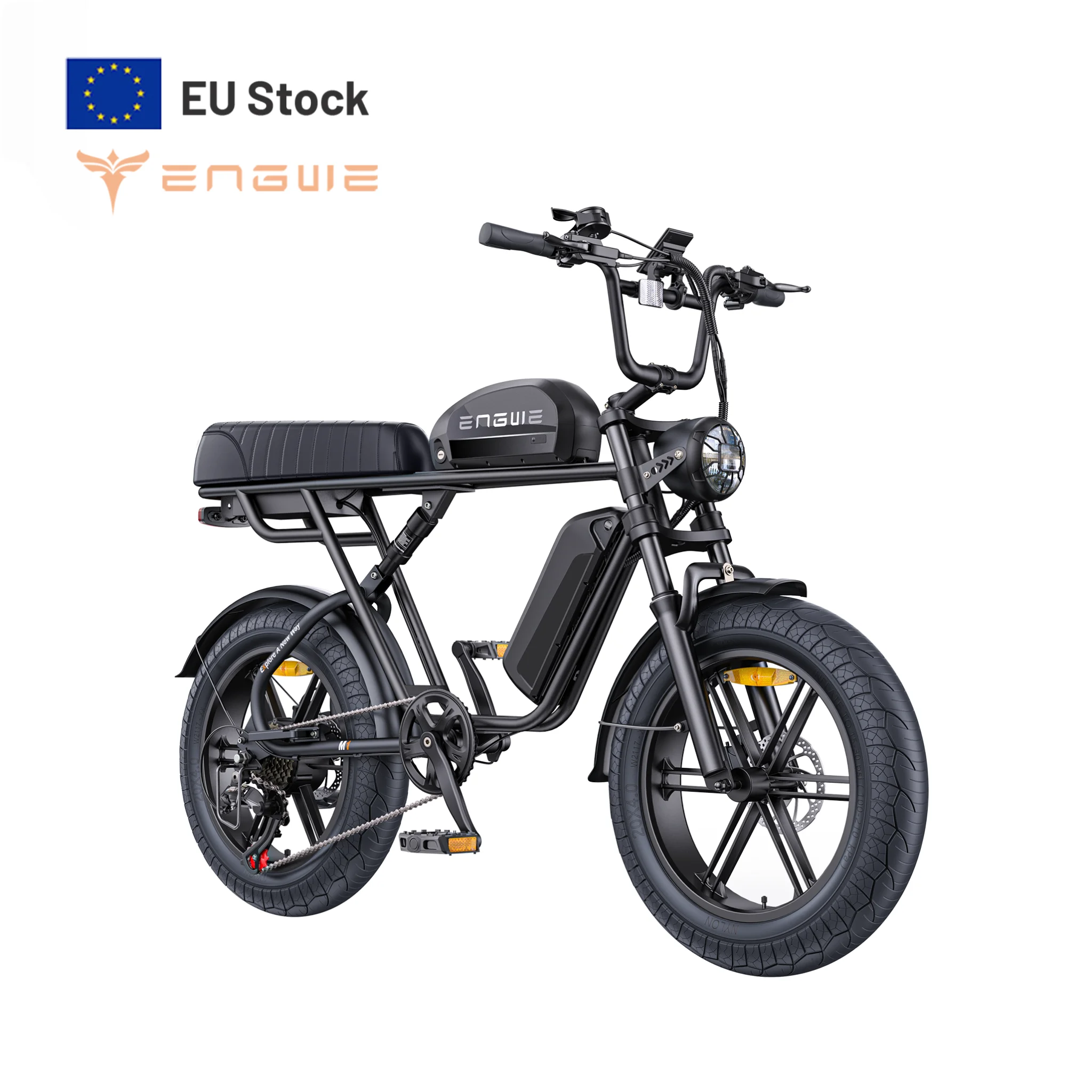 EU USA Warehouse Ready Stock ENGWE M1 Electric Hybrid Bike 250w 20in Fat Tire E-bike 25km/h Ebike Electric Bicycle Adult Fatbike