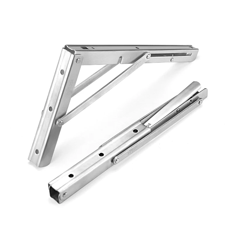 Durable Using 8 To 24 Inch One Key Operate Black Iron Stainless Steel Metal Folding Bracket