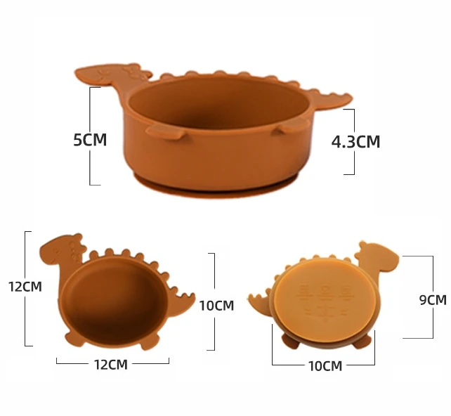Lifetop Custom Baby Silicone Bowls with Suction Other Baby Feeding Products Cat Dinosaur Shape Baby Bowls