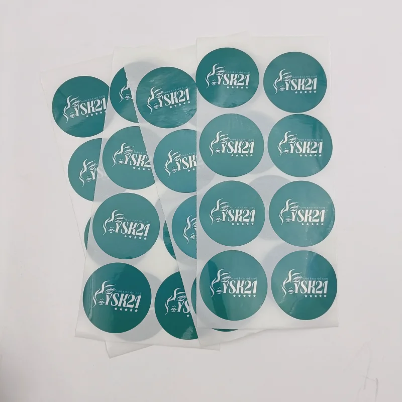 Custom self adhesive round label glossy waterproof vinyl sticker printed sheet label