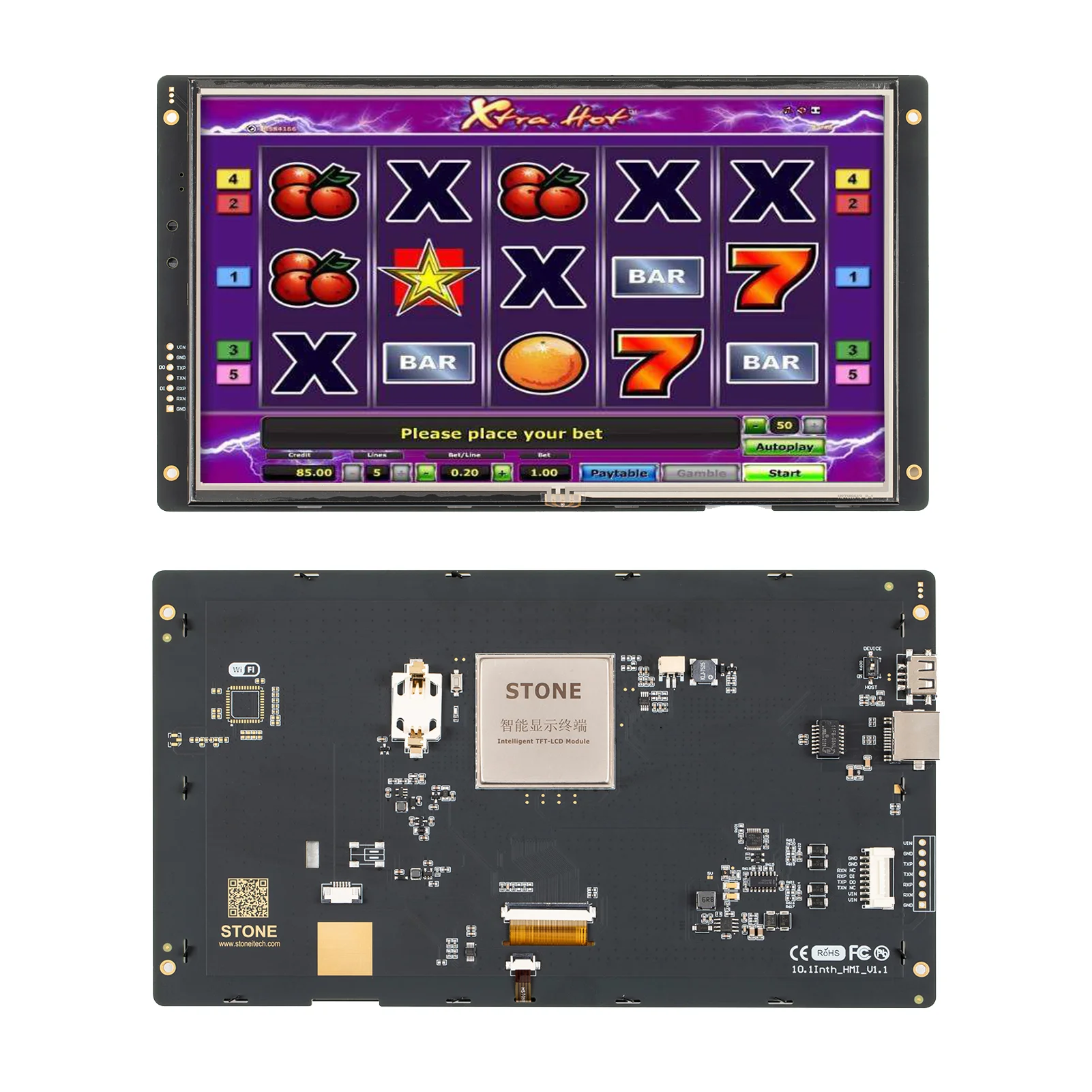 From 3.5' to 15.1' screen TFT LCD HMI Modules Raspberry Aduino RS485 232 422 TTL Json Hex Monitor Controller panel Display