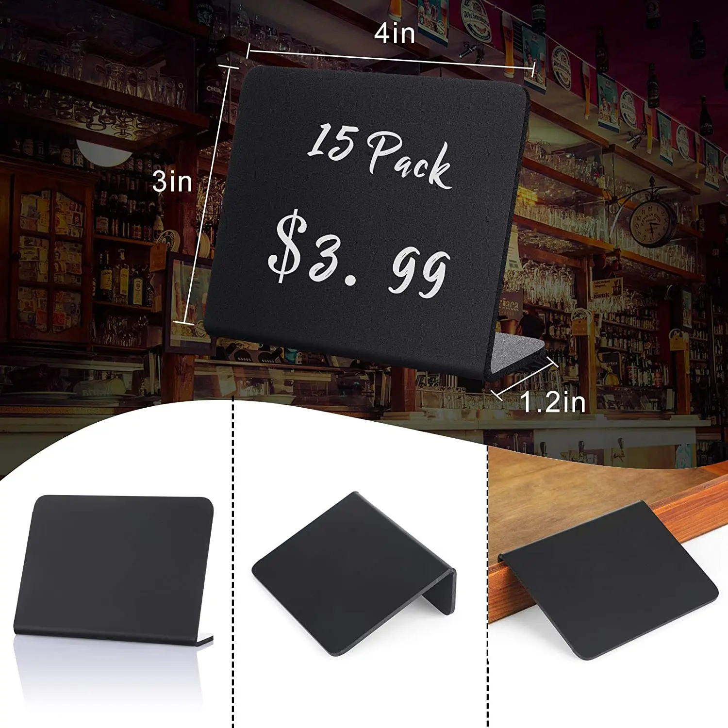 Mini Chalkboard Signs - Bakery - Small Chalkboard Signs - Party - Buffet - Tables - Wedding for Food 3x4 Inch 50 Acrylic Model