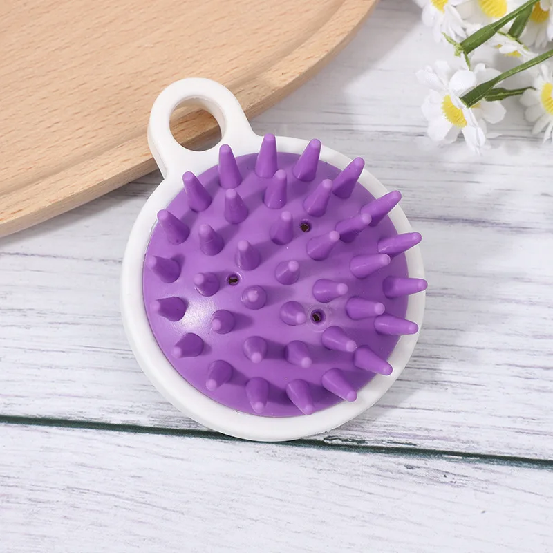 Factory Customization Popular Silicone Scalp Brush Hair Head Relaxing Shampoo Brush Scrubbers Scalp Massaging Brush For Wet Dry