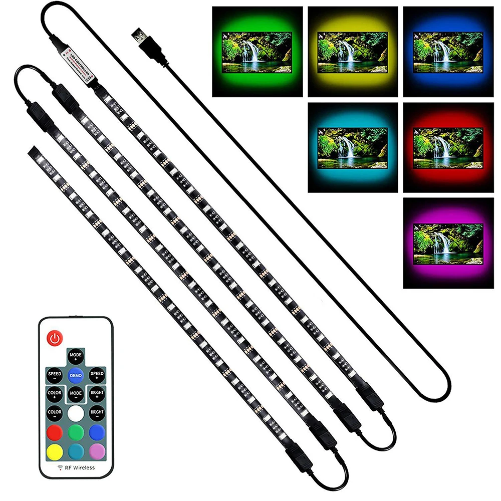Smd5050 Usb Powered Dc5v Decoration For Tv Ktv Theatre Compute Mood Ip65 Color Dmx Led Strip Light With Remote Controller Kit