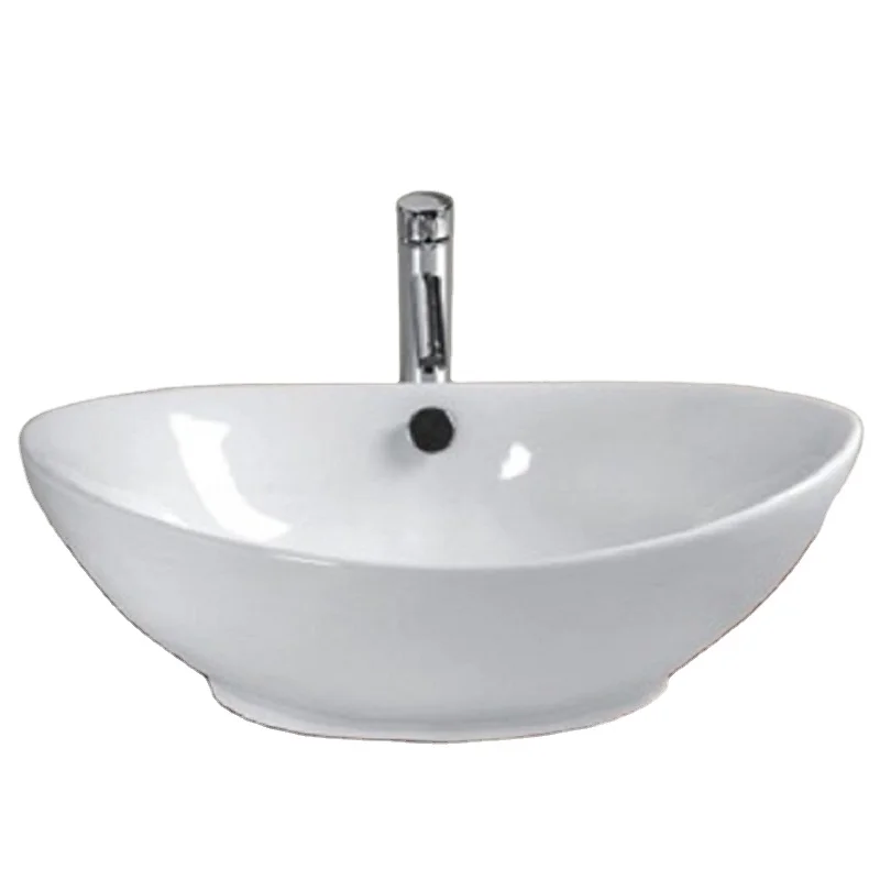Top quality tabletop lavabo white washbasin hand wash bathroom sink ceramic  art basin