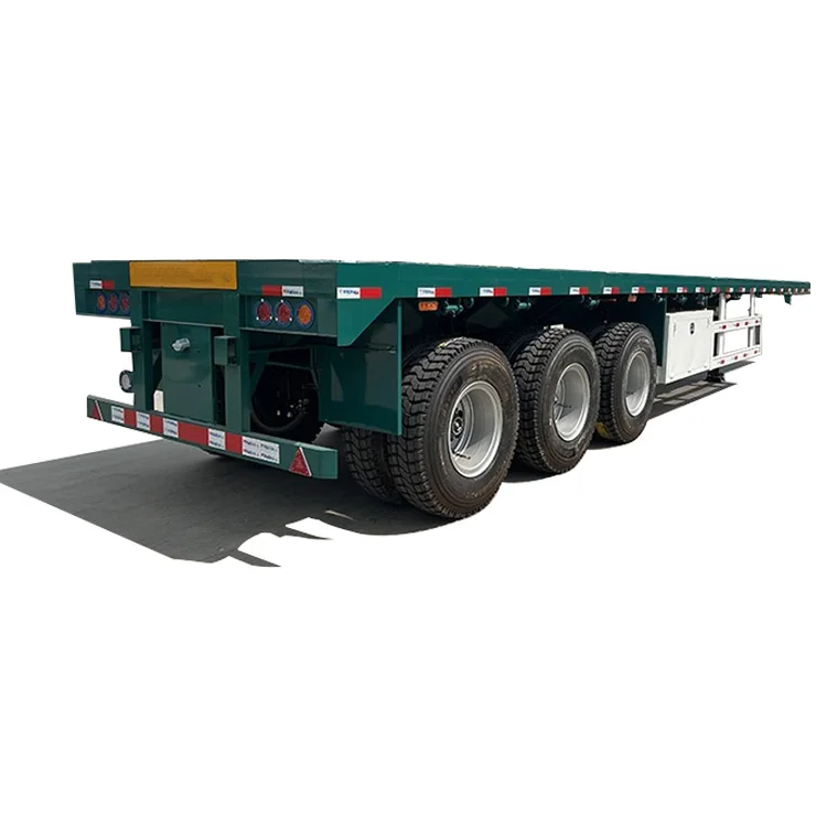 Hot Sale 3-Axle 40ft Aluminium Container Semi Trailer 12r22.5 Tyre Flatbed Car Trailers Flat Bed Container Flatbed Semi Trailer