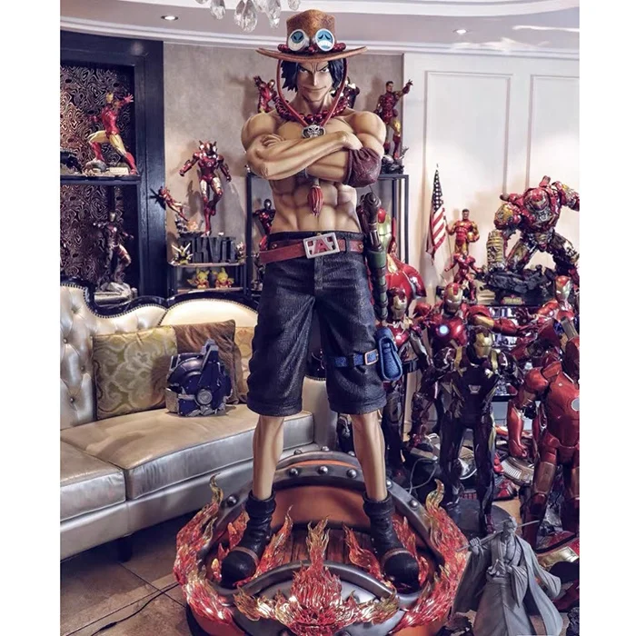 Custom Anime Figure Resin Sculpture One Piece Figure Ace Statue