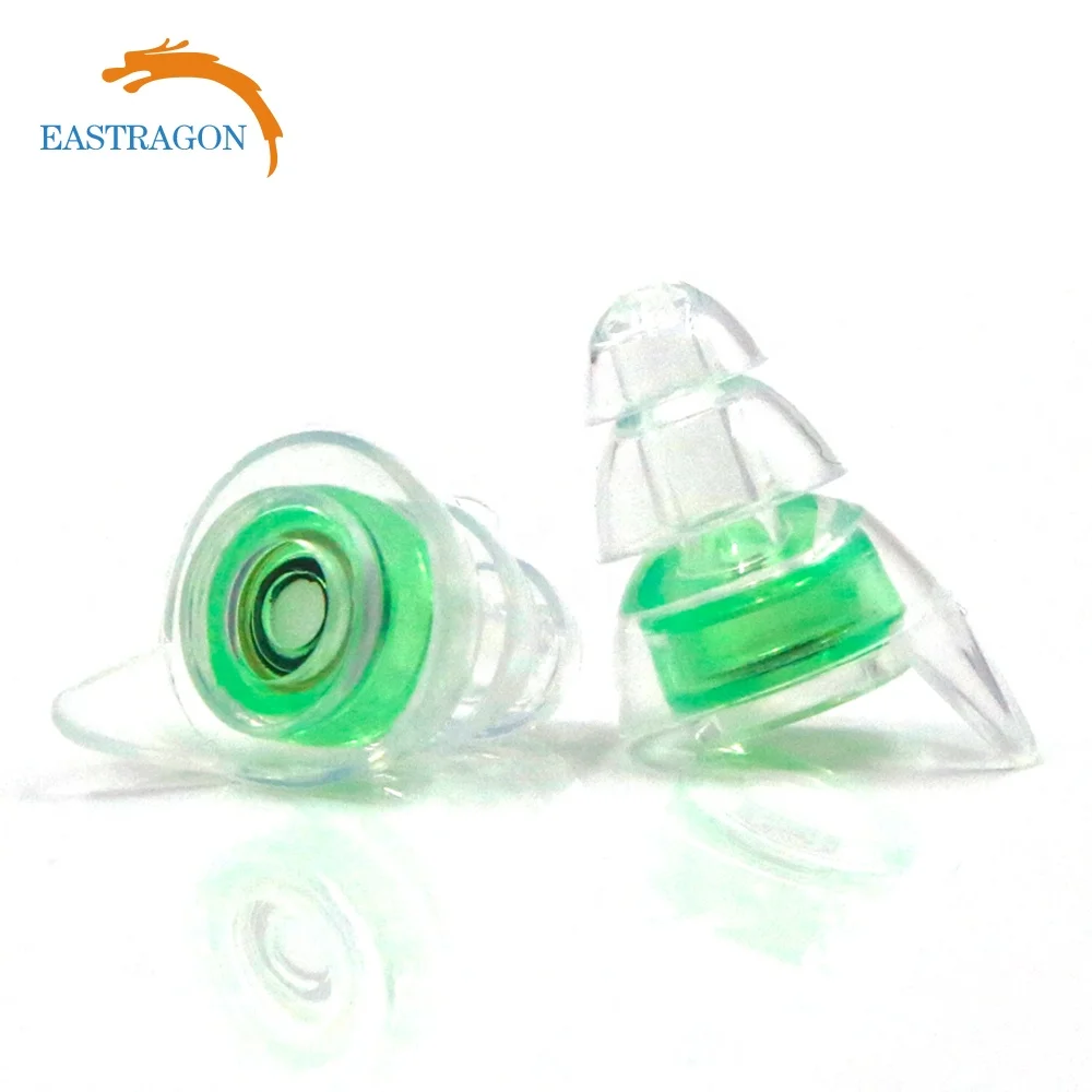 musician silicon ear plug for noise reduction with aluminum tube