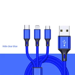 Top Quality Factory Price 3 in 1 Multi Function Charging Data Cable High Quality Adapter Cable For iPhone, type-C Use