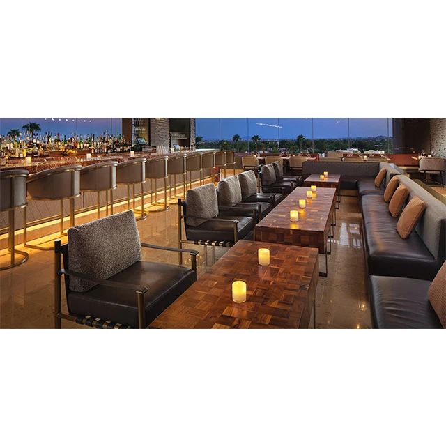 Custom Furniture Hookah Lounge Furniture Sofa Set Upholstered Dining Chairs RF-44