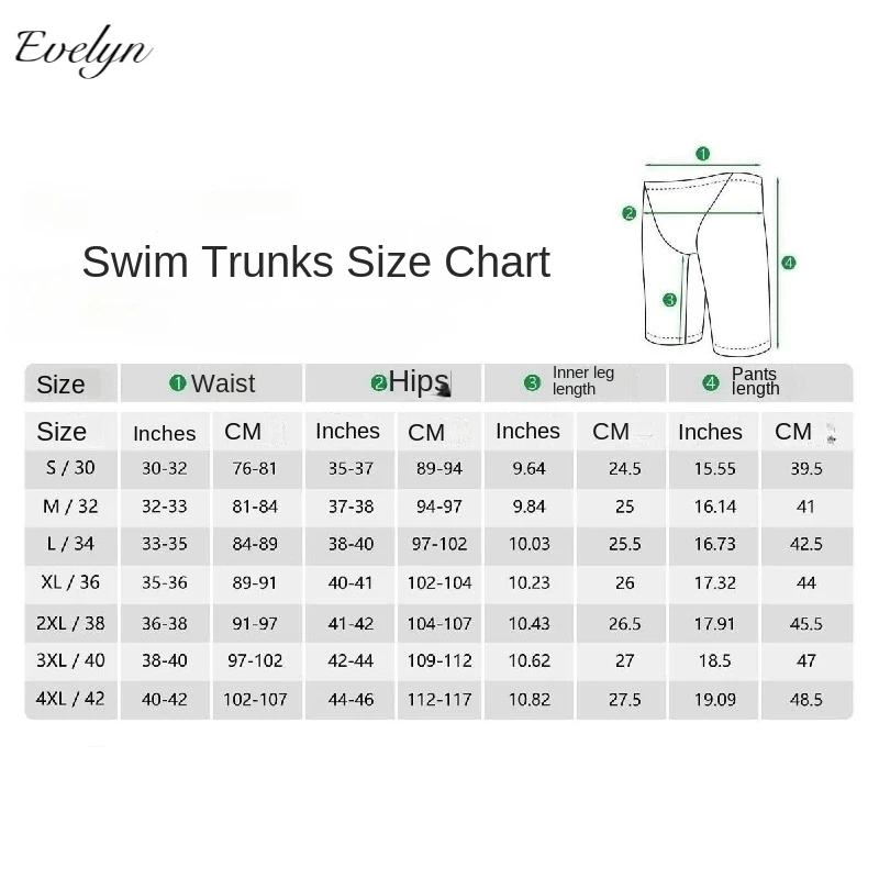 EVELYN OEM ODM Waterproof Quick-Drying Beach Pants Comfortable Breathable Swimming Trunks Long Sports Swimwear