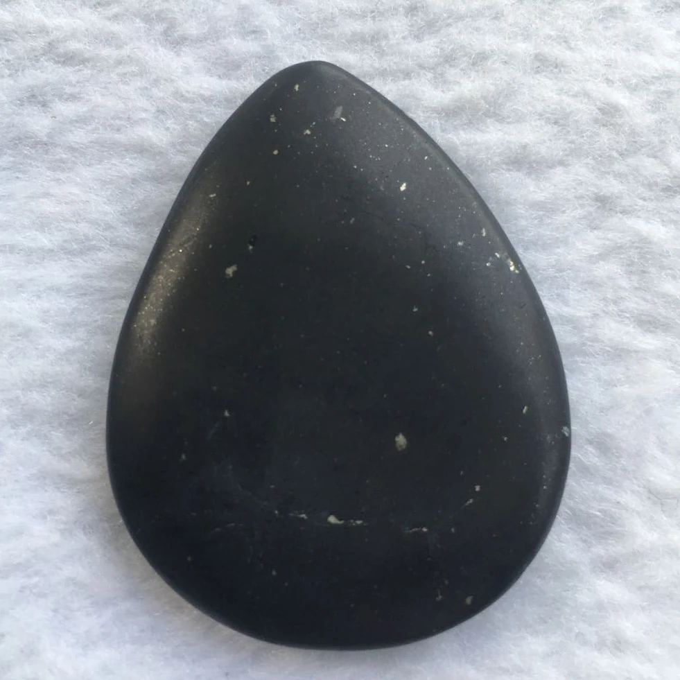 Polished  Free Form Russian Shungite Gemstones  For Jewelry Pendants