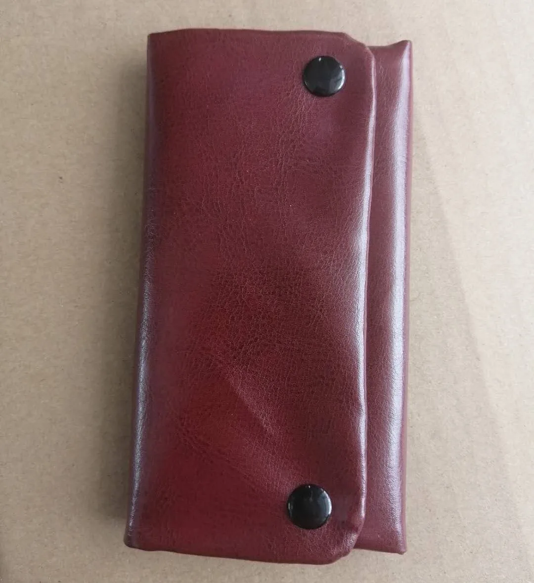 TOP-61033 Wholesale Rolling Soft PU Leather Tobacco Pouch Wallet Bag With Zipper