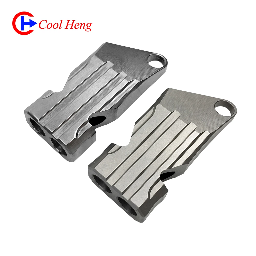 EDC Key Ring Necklace Hanger Cheerleading training whistle Titanium Alloy High Frequency Dual Tube Survival Whistle