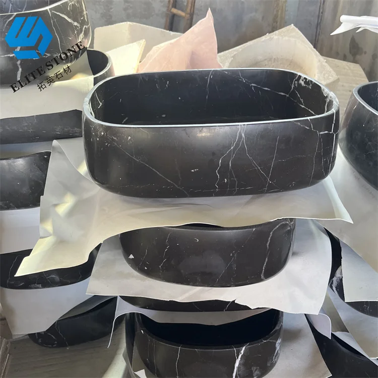 Black Marble Stone Sink Hand Wash Basin
