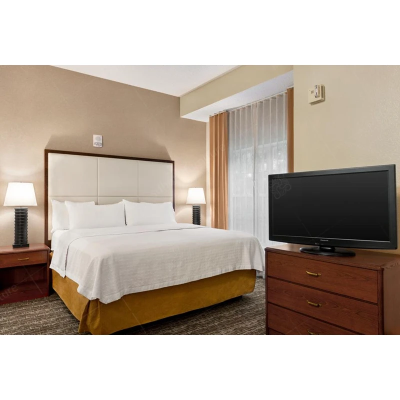 
Antique Style Wood Hotel Apartment Furniture Bedroom Sets For 3 Star Hotel Used 
