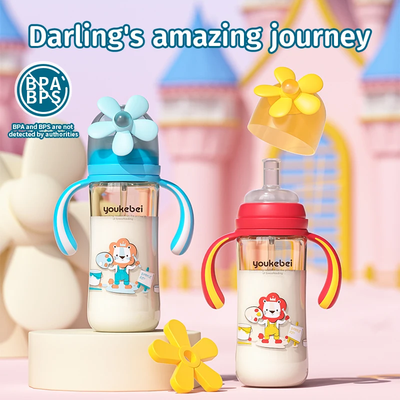 Baby Weaning Sippy Cup | Learn-to-Drink Design | Wide Mouth Guard | Spray & Drop Resistant | Step Suction for Easy Transition