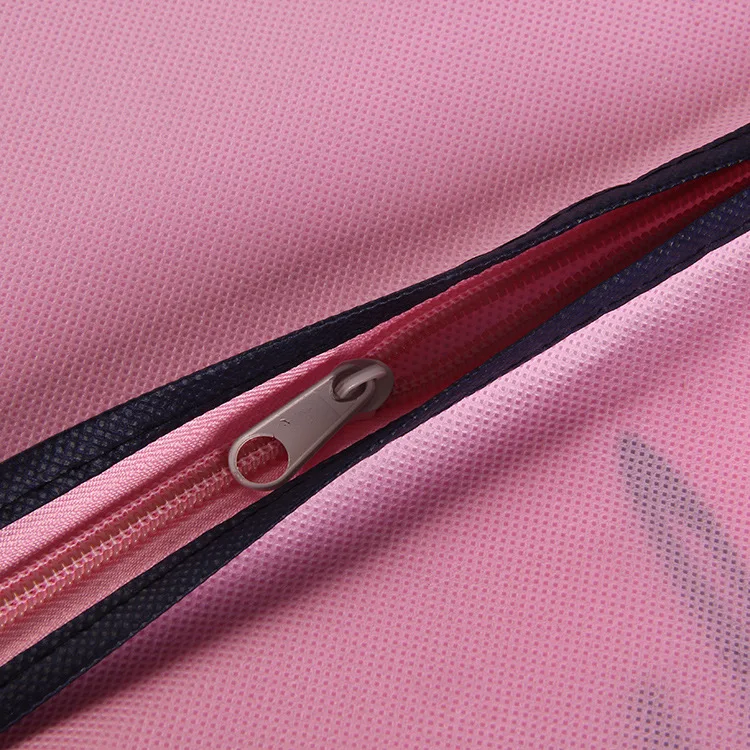 Wholesale pink long bridal wedding gown dustproof garments bag with logo