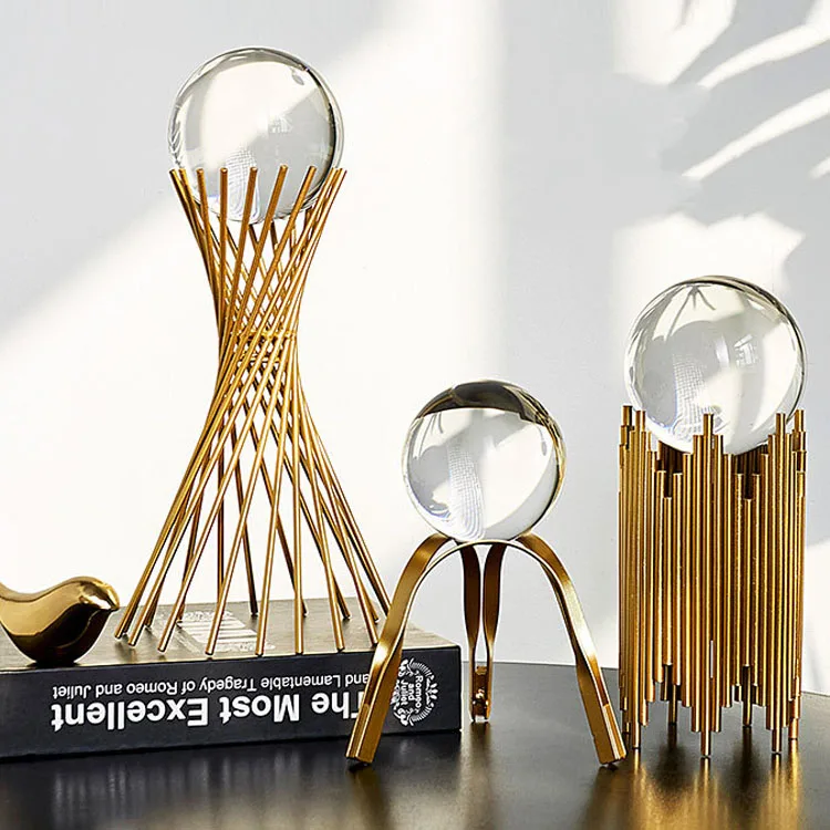 Creative crystal ball decoration model room study office bookcase decoration decoration