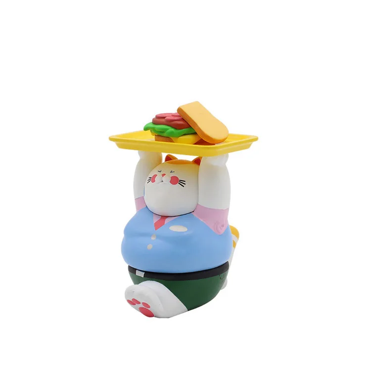 Lamtoys 3d Camping Figure Plastic Prototype Action Figures For Promotion Uncle Cat Blind Box Toy