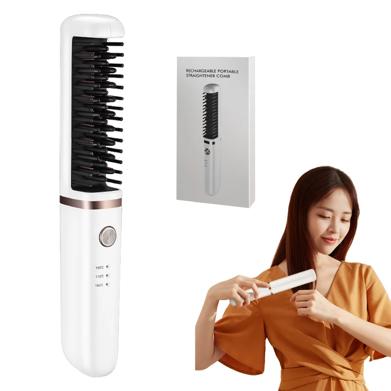 Hot Electric Comb One Step Hair Dryer Fast Straightener Brush