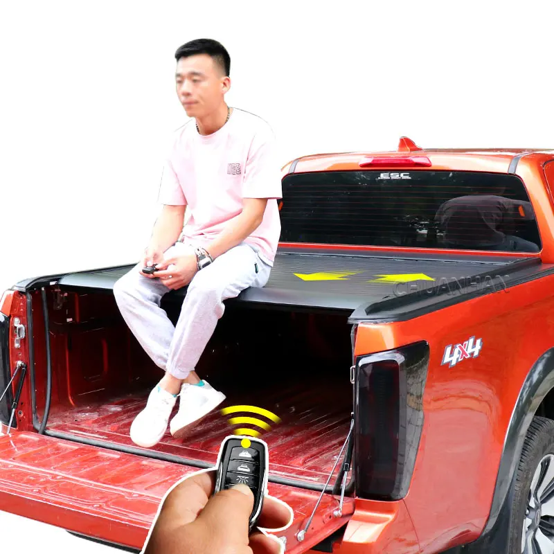 Pickup Hard Aluminum Roller Lid Cover Electric Retractable Tonneau Cover hilux for Toyota tundra Tacoma ford ranger wildtrak