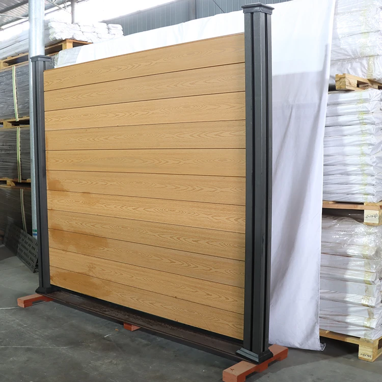 wood plastic composite wpc fence boards with trellis co-extrusion home garden fence panels