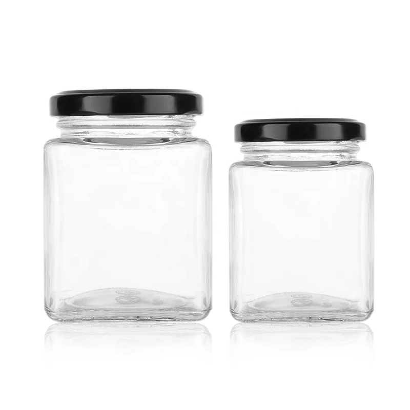 Manufacturer 50ml 75ml 100ml 150ml 180ml 220ml 280ml 380ml 500ml Food seasoning glass jar with metal lid