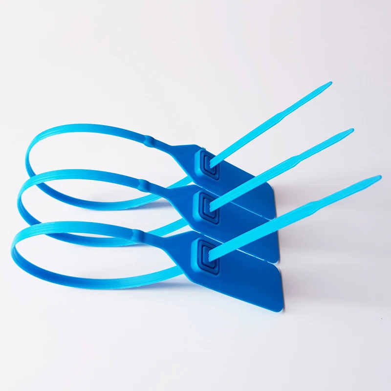 Hote sale 380mm plastic seals with serial numbers for bank and supermarket