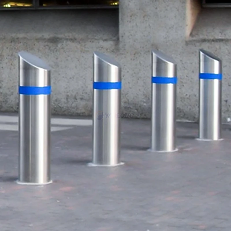 Roadway warning bollard security road traffic 316 stainless steel bollards