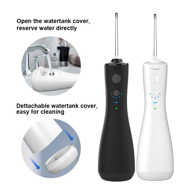 2021 New Pattern Cordless Electric Floss Water Flosser Household 6 modes IPX7 Water Irrigator 4 nozzles kit for Family Member