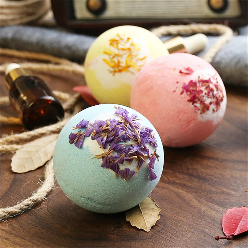 Customr aroma clean skin multi color rainbow bath bombs organic gift set Badebomben Bio