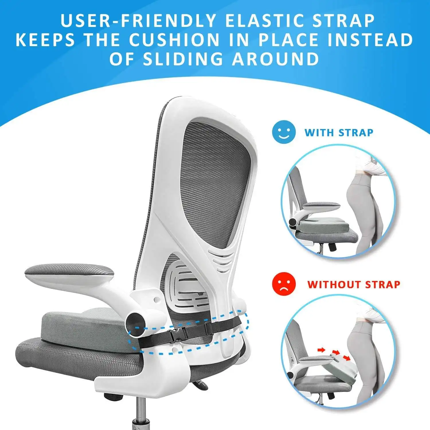 Memory Foam Support Seat Cushion Bone Neuralgia Back Pain Relief Car Office Memory Foam Seat Cushion