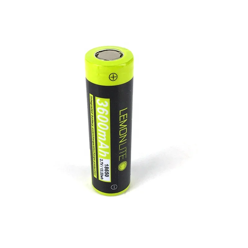 LEO Black Yellow 3600mah 18650 Lithium Battery Cylindrical Cell Lithium Ion Battery Li Nmc Battery