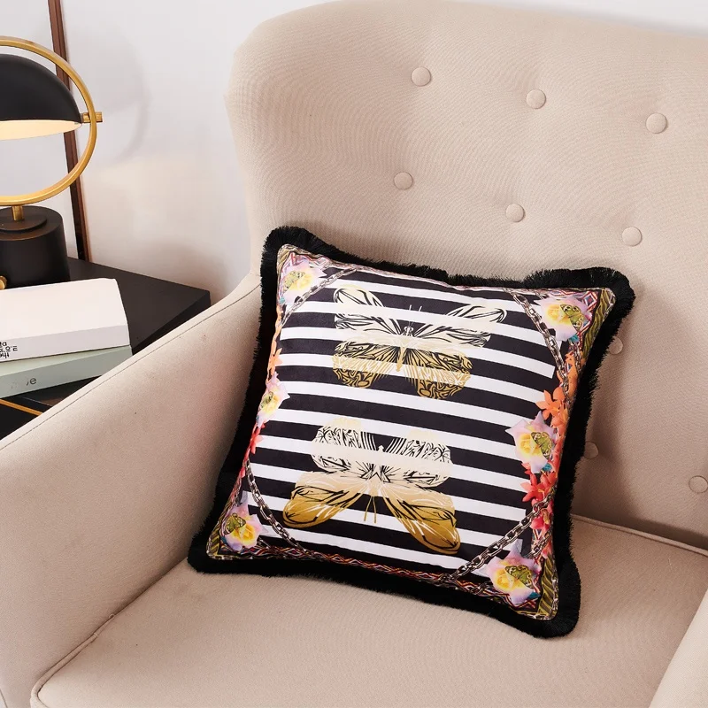 Luxury Custom Embroidered Sofa throw pillow cases pillow cover For Home Office