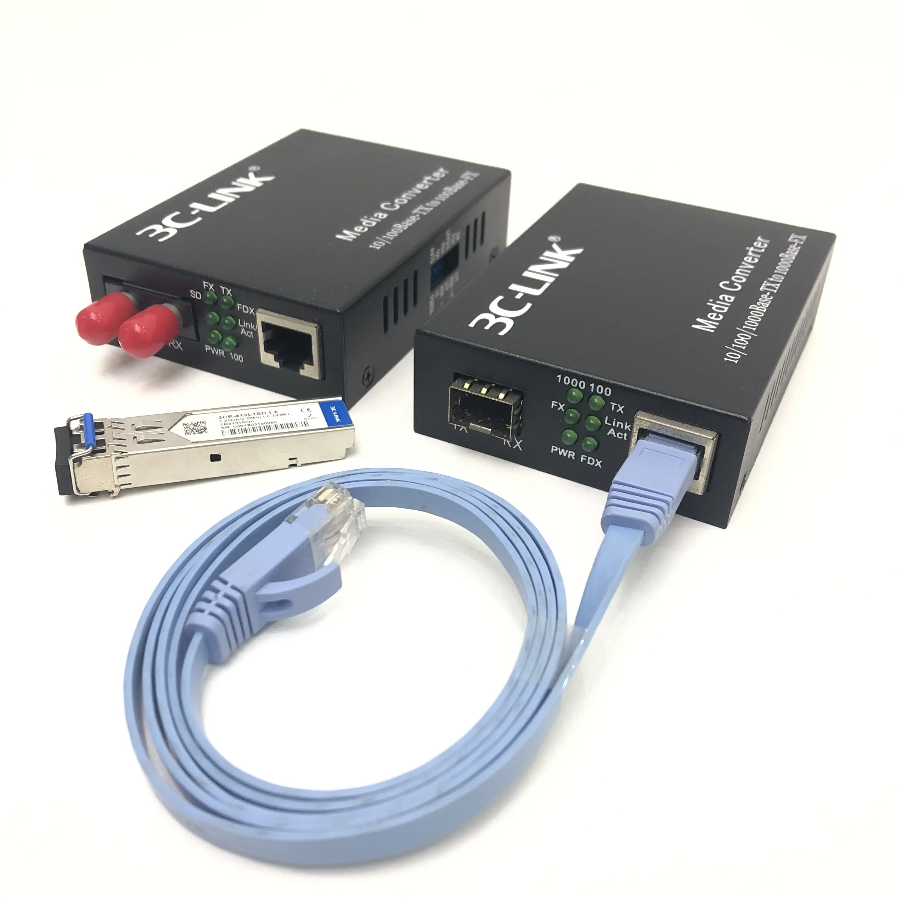 1 SFP 1UTP  MC SFP  Optical Transceiver Single Mode Indoor Fiber Ethernet Media Converter  Gigabit For FTTH Solution