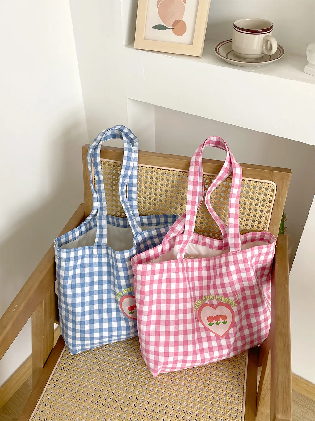 Hot Selling Multi-function Baby Diaper Bag Korea Cute Large Mommy Canvas Bag Easy to Carry Reusable Cloth Shopping Bag