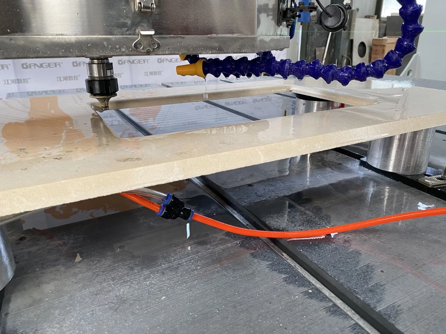 GANGER CNC 5 оси пила для резки камня GQ-3220D камнерезная машина обработки мрамора гранита спеченный камень фарфор