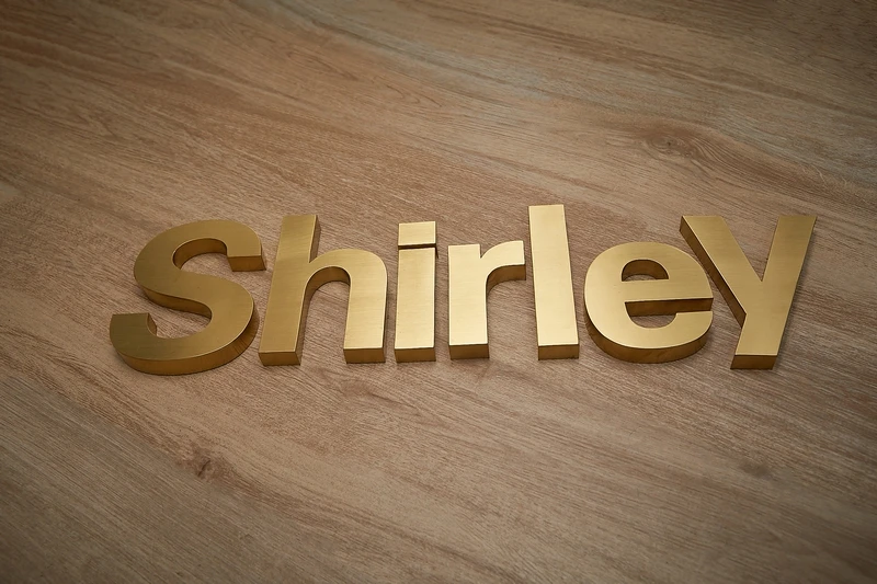 Customized gold stainless steel metal small letters