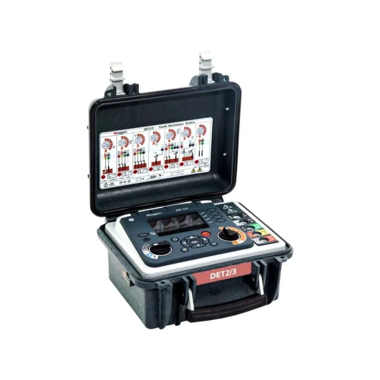 Megger DET2/3 Earth Ground Tester 50M KIT LG1/P1/P2/P3/P4/P5  Memory Storage and USB Download