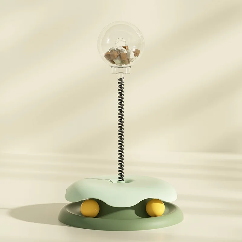 Turntable Leaky Food Ball and Cat-Teasing Interactive Unique Cat Stick Pet Electronic Oem Supplies Toys Usa