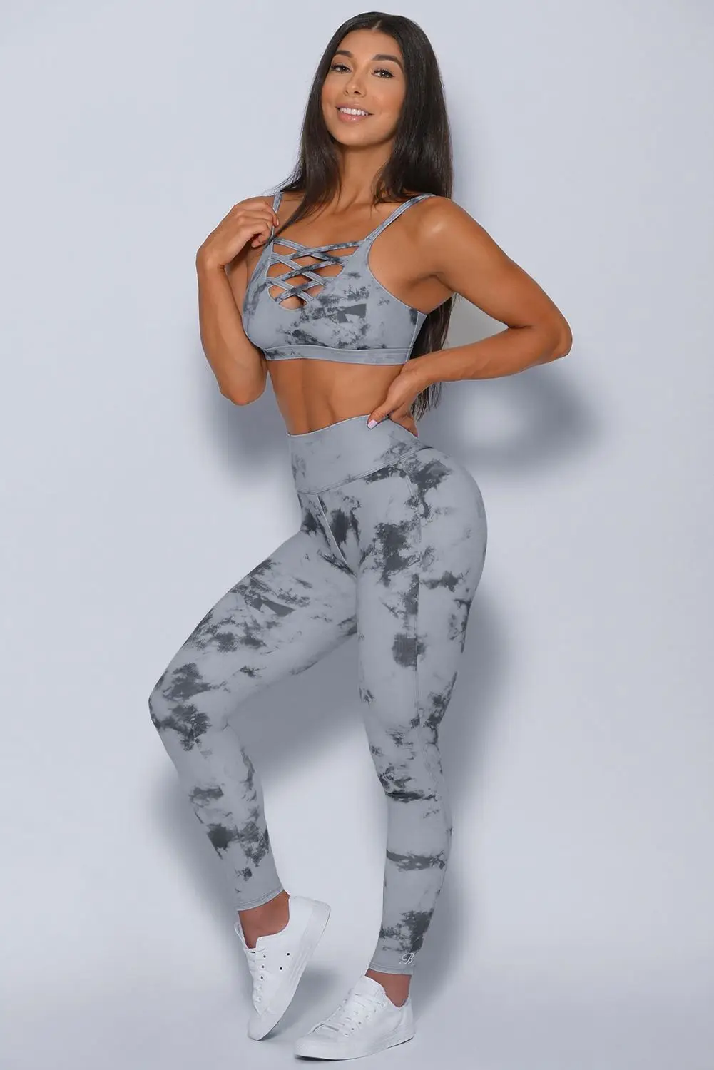 
High Quality Yoga Sports Suit High Waist Fitness 2 Piece Women Sport Bra and Leggings Set 