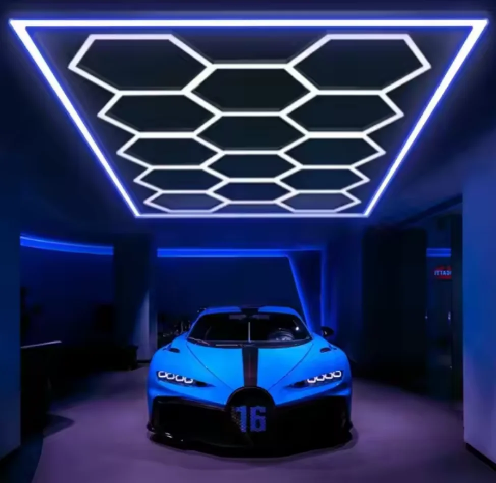 Wholesale honeycomb car parking garage lights hex led garage lights ceiling hexagon garage light