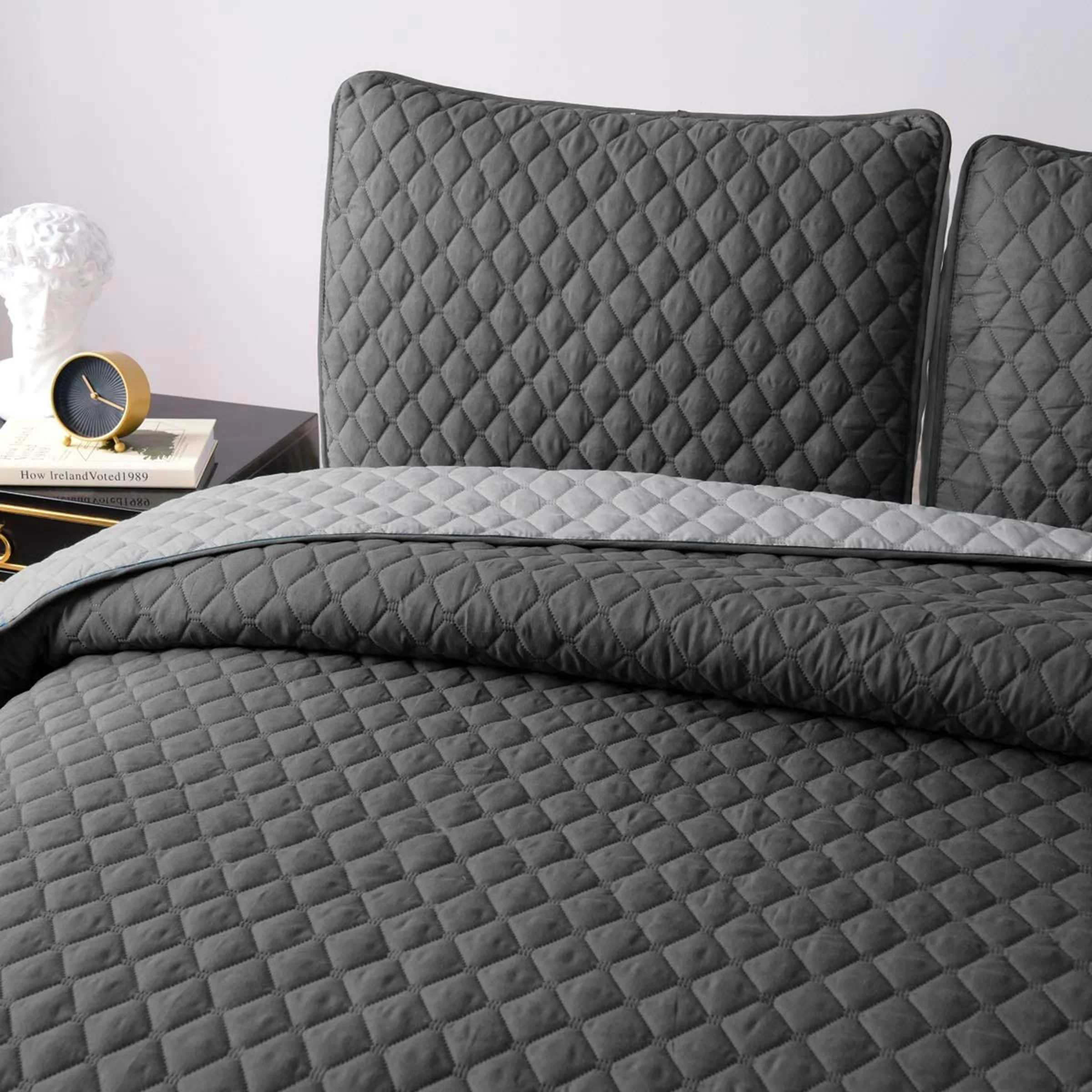 Новый бестселлер, ультразвуковое стеганое покрывало с алмазным узором для гостиницы, покрывало для кровати, двухстороннее стеганое покрывало и покрывало